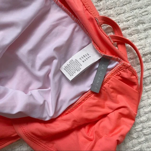 LA BLANCA Island Goddess Multi-Strap Cross-Back One Piece sz 6 - Picture 7 of 8